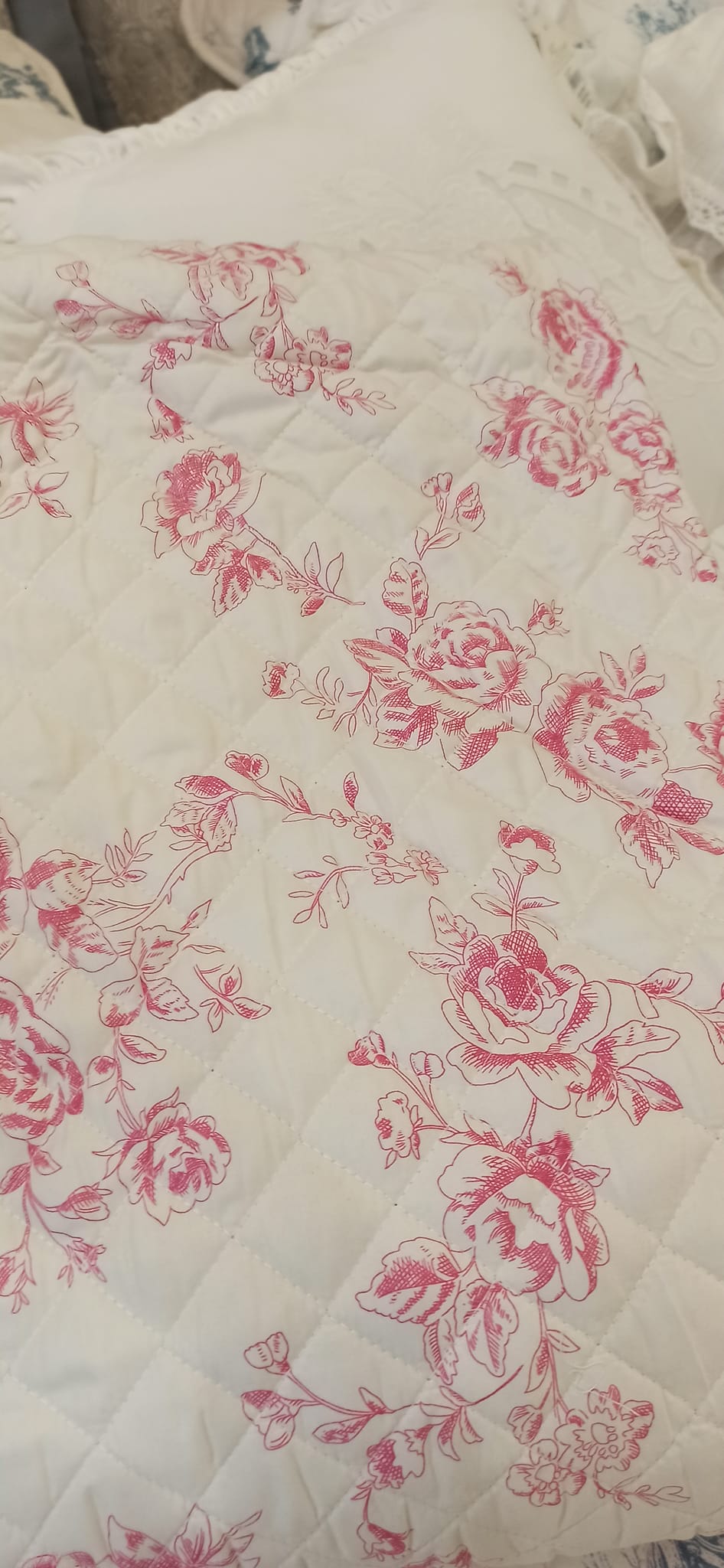Boutis trapuntina 1 piazza singola L'atelier17 serie Jardin + 1 copriguanciale