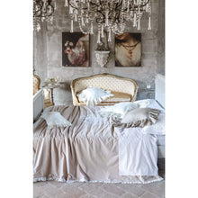 Carica l'immagine nel visualizzatore di Gallery, Copripiumino matrimoniale con 2 copriguanciali Blanc Mariclo Dentelle