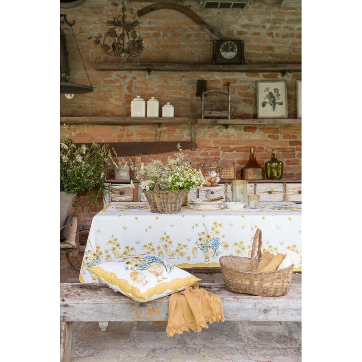 Cuscino pulcini Blanc Mariclo Sweet Chick Collection 45×45 cm