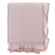 Carica l'immagine nel visualizzatore di Gallery, Trapuntina matrimoniale con balza e merletto + 2 copri guanciali Rosa Blanc Mariclo'