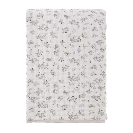 Trapunta fantasia + 2 copriguanciali Blanc Mariclo'collezione HIVER FLEURI