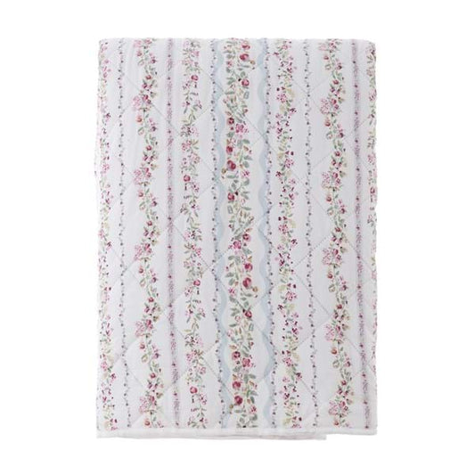 Trapunta fantasia matrimoniale 330GSM Blanc Mariclo'serie Hiver Fleuri
