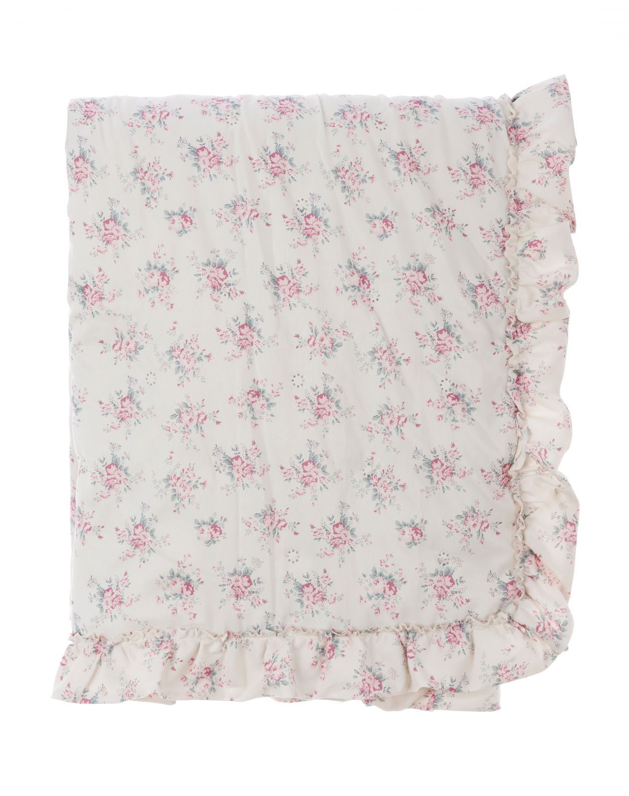 Blanc Mariclo trapuntina matrimoniale con volant serie Incanto Fiorito