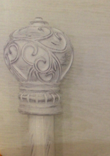 Carica l'immagine nel visualizzatore di Gallery, BASTONE TENDA SHABBY CHIC FERRO BATTUTO ESTENSIBILE 120 - 210