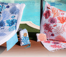 Carica l'immagine nel visualizzatore di Gallery, Telo mare coprilettino in cotone con sacca