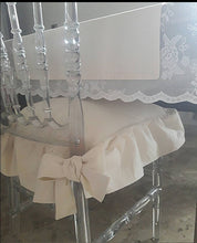 Carica l'immagine nel visualizzatore di Gallery, Cuscino sedia con volant avorio 40X40cm+10cm