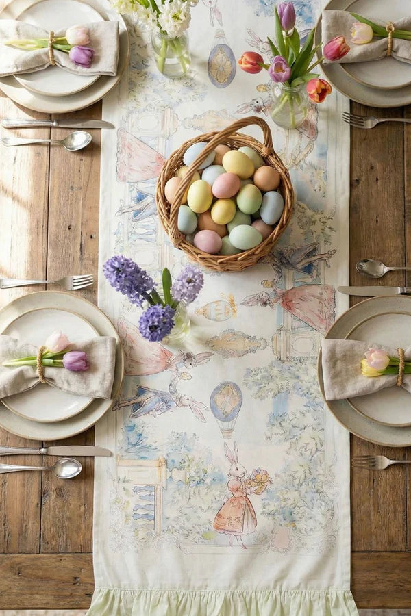 Runner Blanc Marico' Rococo Collection