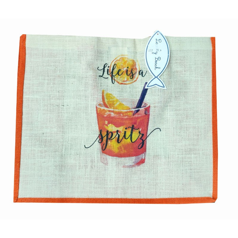 Borsa di juta fantasia Aperitivo
