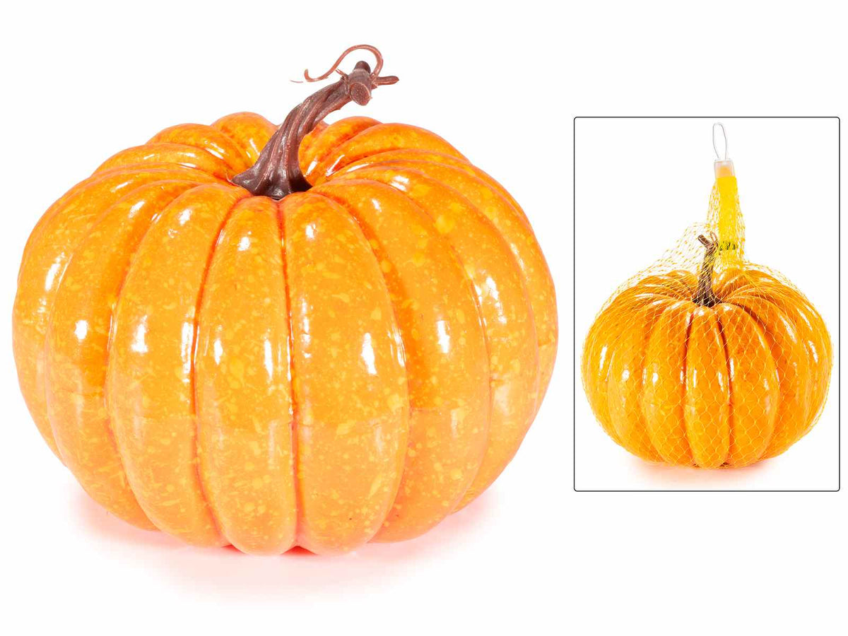 Zucca artificiale decorativa. Ø 20 cm x 17,5 H.