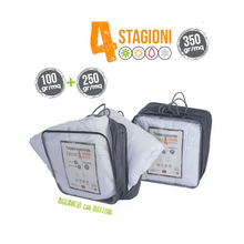 Carica l'immagine nel visualizzatore di Gallery, Piumino matrimoniale in microfibra 4 stagioni Everest