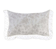 Carica l'immagine nel visualizzatore di Gallery, Set 2 copriguanciali fantasia con gala in pizzo Sangallo Blanc Mariclo'