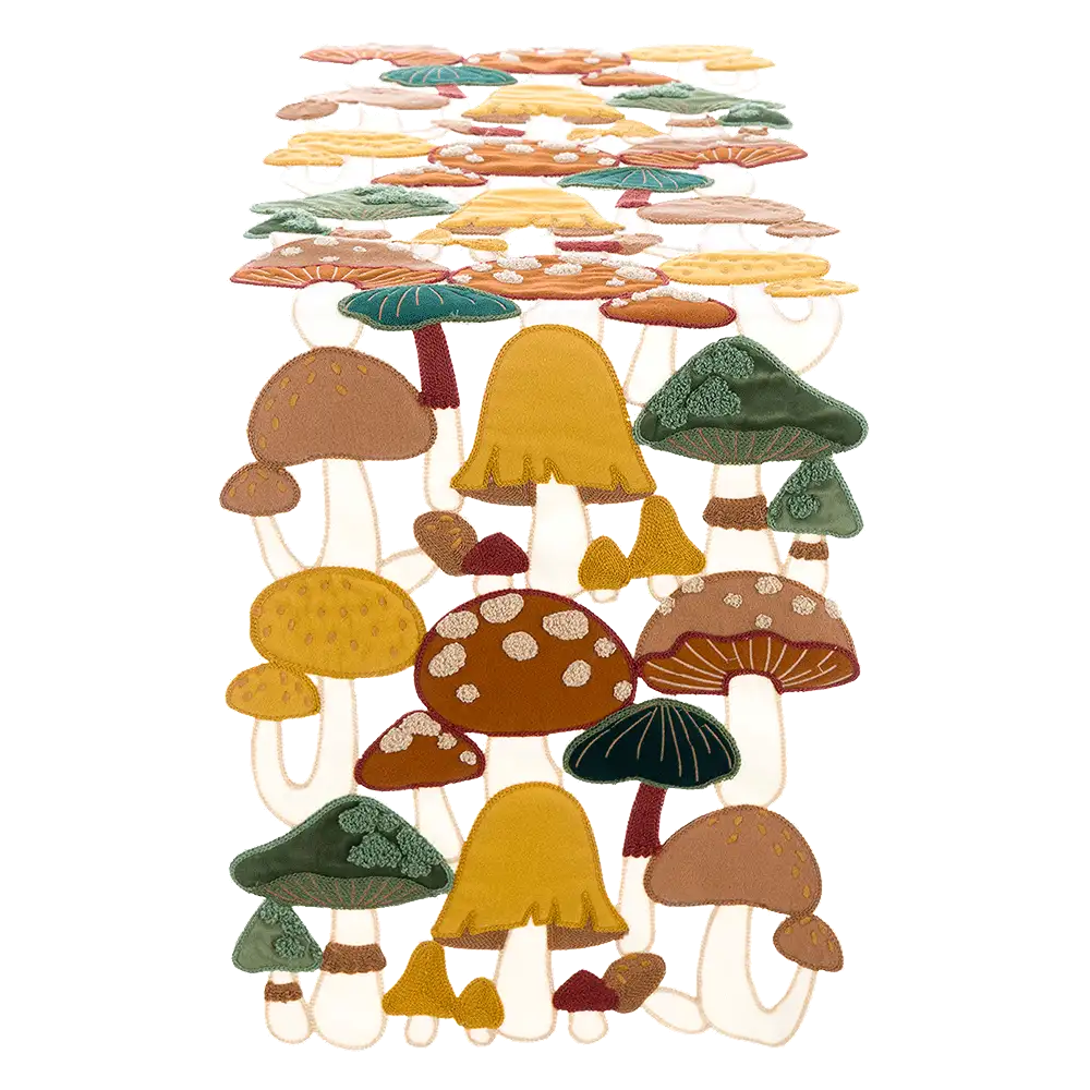 Runner Tavola Blanc Mariclò Funghi Sagomati 114×35 cm