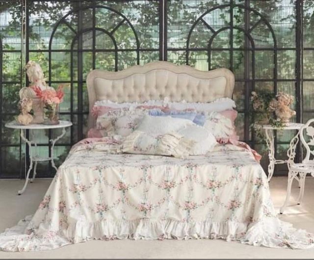 COPRILETTO COTONE BIANCO BLANC MARICLO' 240x260 SERIE MANON FLOREALE
