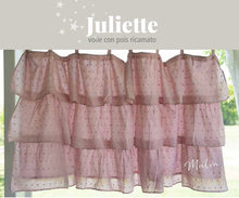 Carica l'immagine nel visualizzatore di Gallery, Mantovana con piccoli pois ricamati shabby chic con balze in puro cotone L'Atelier17