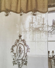 Carica l'immagine nel visualizzatore di Gallery, TENDA  BLANC MARICLO' BOUQUET PURO LINO 140X300h.