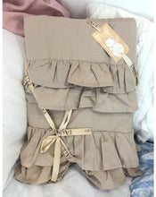 Carica l'immagine nel visualizzatore di Gallery, Completo lenzuola matrimoniale volant cotone L'atelier17 serie Brigitte 5 colori