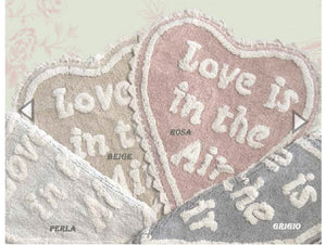 Tappeto forma cuore con crochet spugna 65x65cm. L'Atelier17