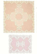 Carica l'immagine nel visualizzatore di Gallery, CENTROTAVOLA QUADRATO PIZZO SHABBY 90X90cm.L' ATELIER17 SERIE AURORE TRE COLORI