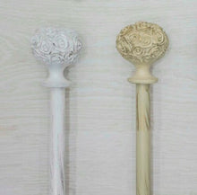 Carica l'immagine nel visualizzatore di Gallery, BASTONE TENDA SHABBY CHIC FERRO BATTUTO ESTENSIBILE 160 - 300CM. ROSE
