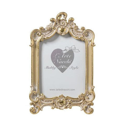 Cornice portafoto shabby colore oro
