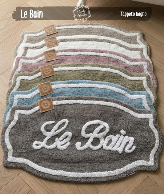 TAPPETO  Shabby Chic Le Bain  60x110cm. 6 varianti colore