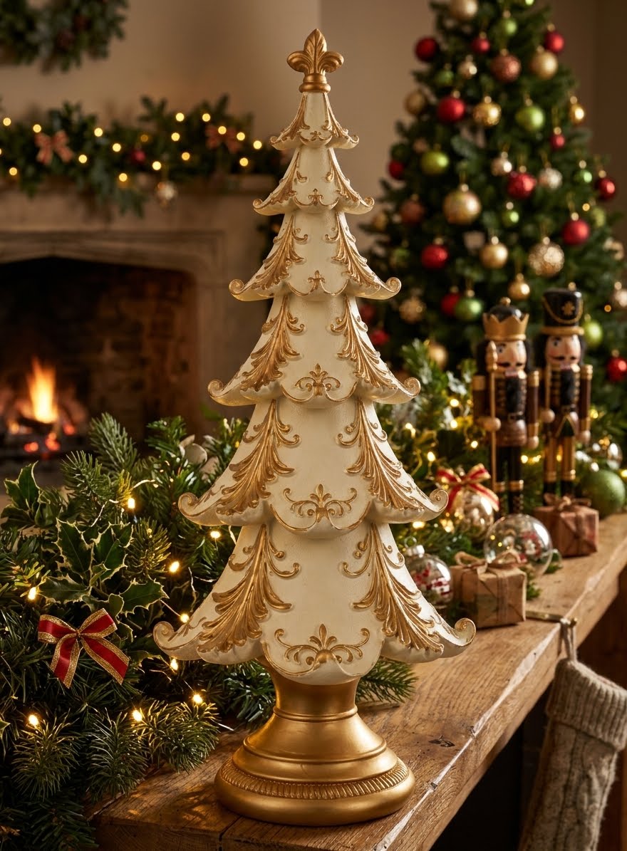 Albero in resina bianco e oro L'Arte di Nacchi
