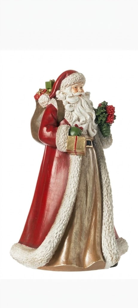Babbo Natale Classico in Resina decorata L'Arte di Nacchi