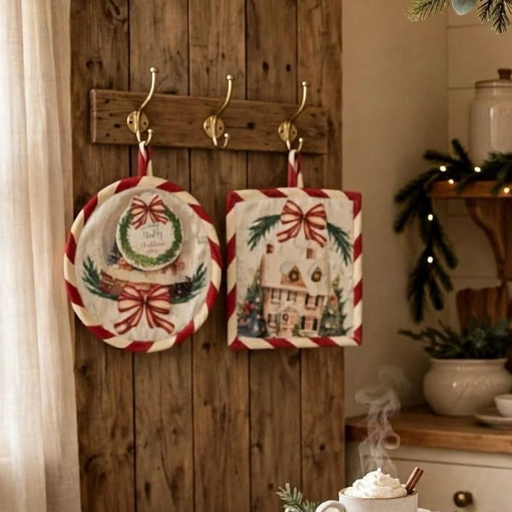 Runner natalizio in cotone Lovely shabby