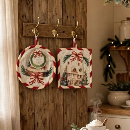 Runner natalizio in cotone Lovely shabby