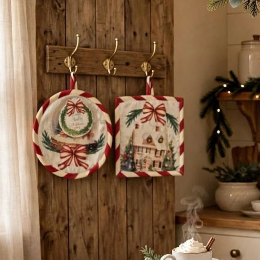 Runner natalizio in cotone Lovely shabby