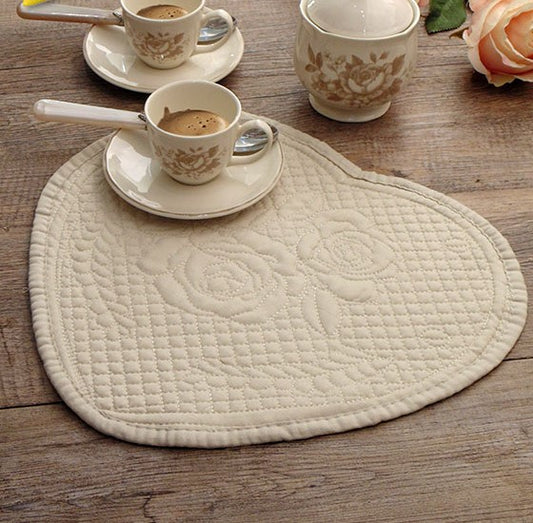 Tovaglietta centrino cuore Velluto l'Atelier 17