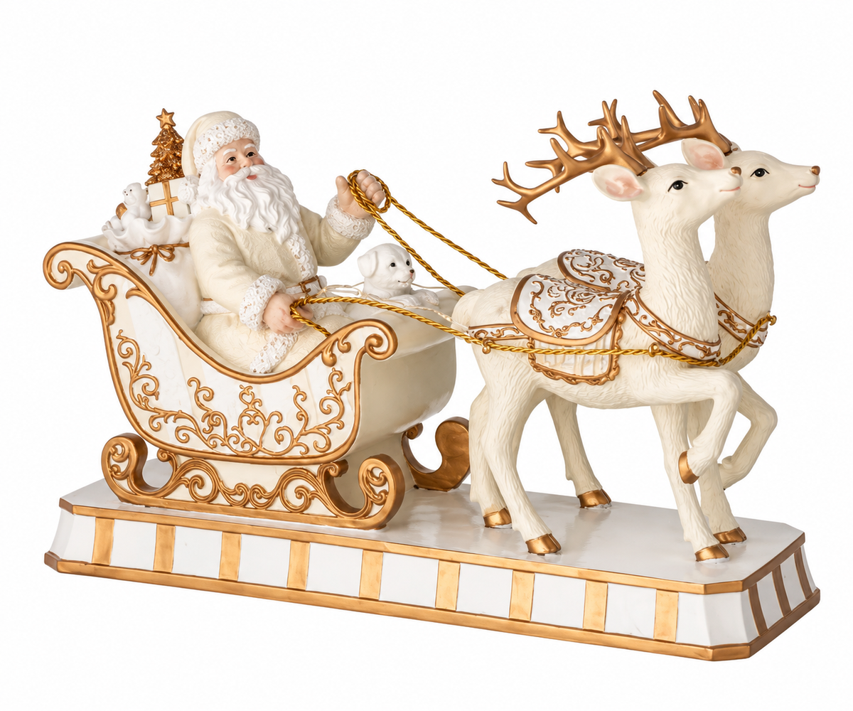 Slitta con Babbo Natale L'Arte di Nacchi
