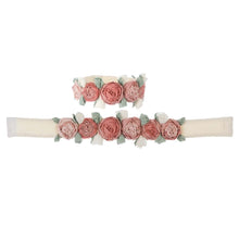 Carica l&#39;immagine nel visualizzatore di Gallery, Embrasse fermatenda rose puro lino Blanc Mariclo&#39;
