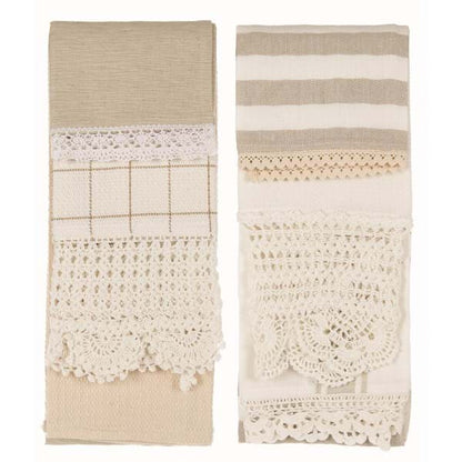 Set 3 canovacci cucina in cotone Blanc Mariclo'