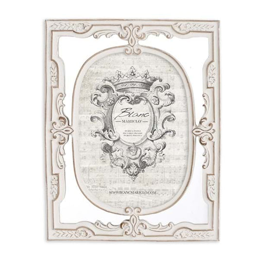 Porta foto con decori Blanc MariClò – Sentimento misura 19 X 1 X 24 cm