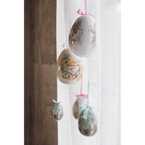 Blanc Mariclo decorazione da appendere uovo di Pasqua serie Aminta altezza cm.20