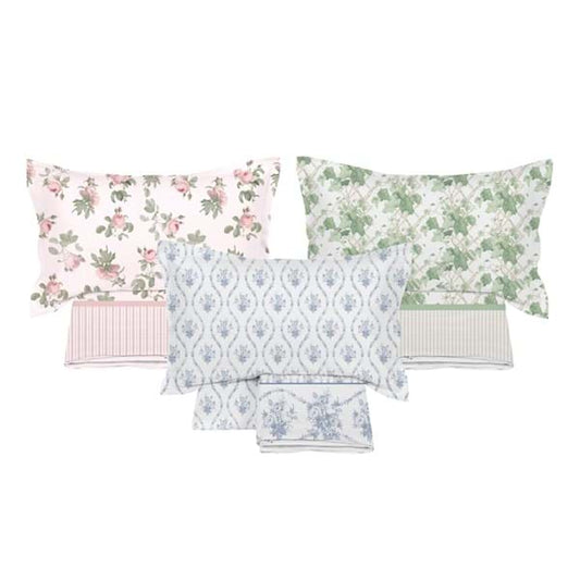 Completo letto 2 piazze Blanc Mariclo Floral Twist varante 1 floreale rosa