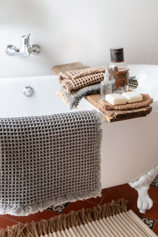 Tappeto waffle con antiscivolo Blanc Mariclo' 55x150cm.