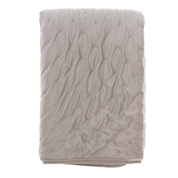 Trapunta matrimoniale Blanc Mariclo' colore beige velluto