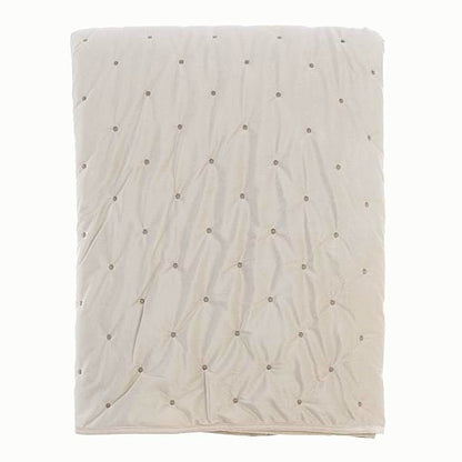 Trapunta matrimoniale Blanc Mariclo in velluto 260x260 colore avorio