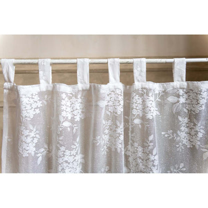 Tenda finestra shabby chic pizzo serie Dentelle  Blanc Mariclo. Misura 80 x 160 cm.