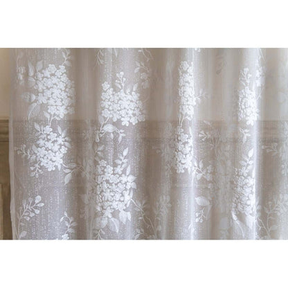 Tenda finestra shabby chic pizzo serie Dentelle  Blanc Mariclo. Misura 80 x 160 cm.