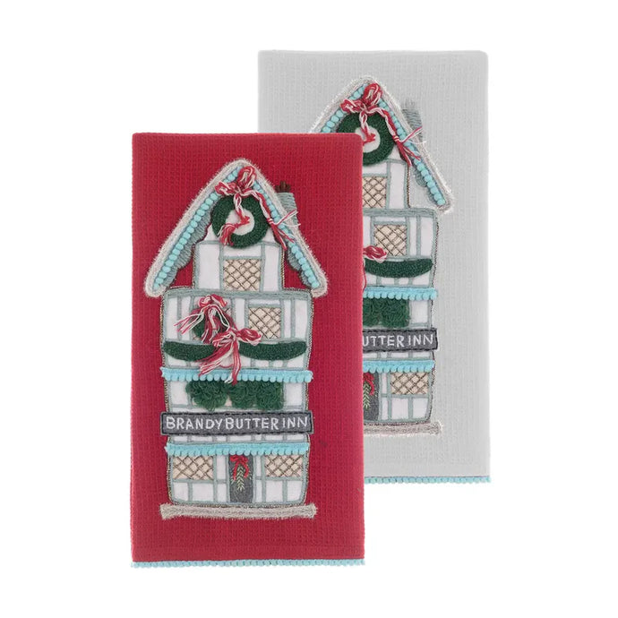 BLANC MARICLÒ Canovaccio in Cotone con Scritta BRANDY BUTTER INN