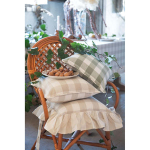 Copricuscino per sedia Blanc Mariclo' serie Bolgheri colore beige e naturale