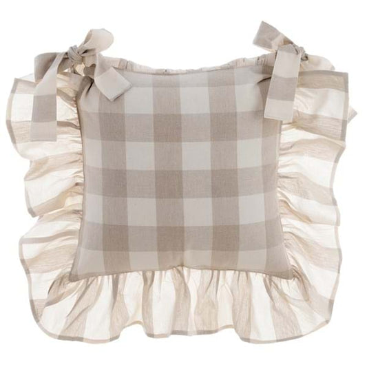 Copricuscino per sedia Blanc Mariclo' serie Bolgheri colore beige e naturale