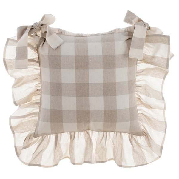 Copricuscino per sedia Blanc Mariclo' serie Bolgheri colore beige e naturale