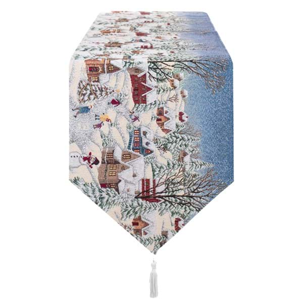 Runner Blanc Mariclo' gobelin Natale