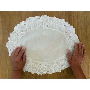TOVAGLIETTA RICAMATA BLANC MARICLO'