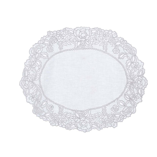 TOVAGLIETTA RICAMATA BLANC MARICLO'