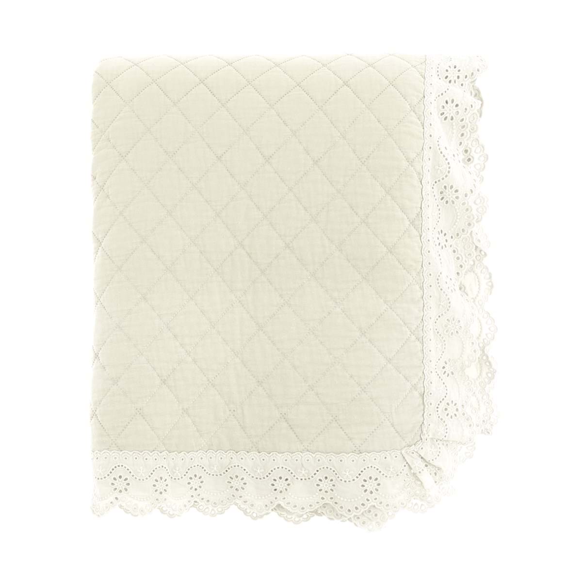 TRAPUNTA CON GALA IN PIZZO 200 GSM BLANC MARICLO'